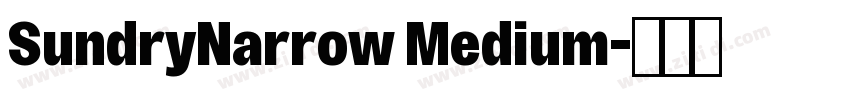 SundryNarrow Medium字体转换